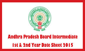 AP Intermediate Exam Time Table 2015