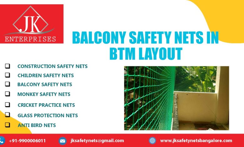 Balcony Safety Nets in BTM in Layout